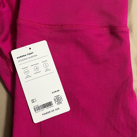 Athleta NWT Aurora Seamless Tight Hot Pink - Picture 3 of 4